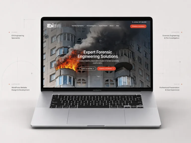 ESI Forensic Website als Figma zu WordPress Umsetzung